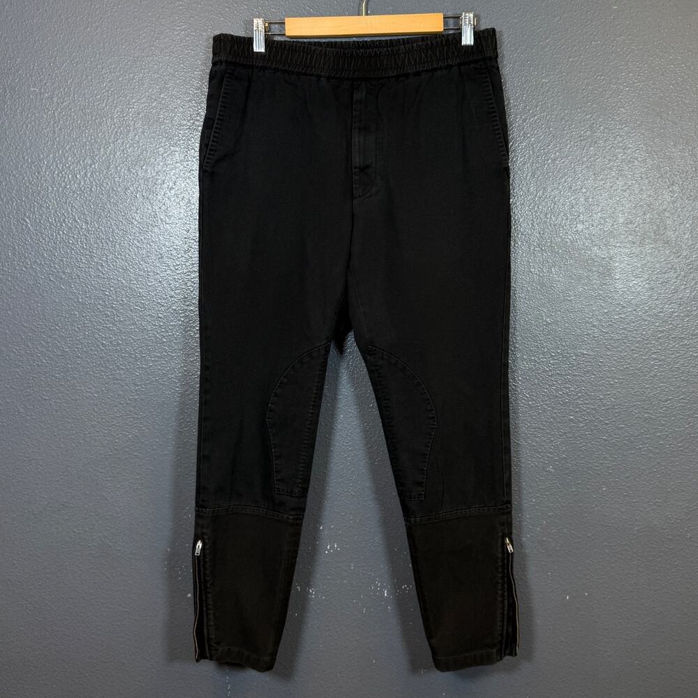 Gucci 48eu men’s black Zip Ankle Elastic Waist jogger pants riding